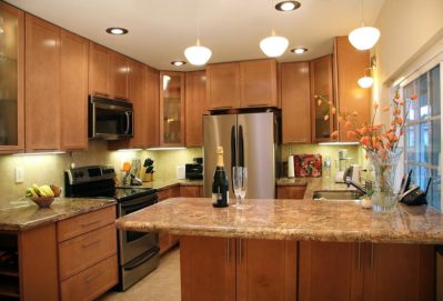 Sparkling kitchen after a professional Monument house cleaning.